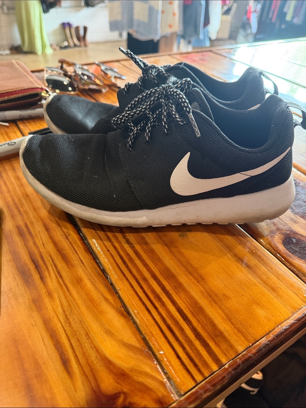 Nike Black and White Mesh Athletic Sneakers